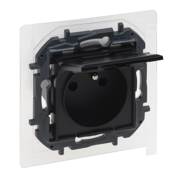 Legrand - Venkovní zásuvka domovní bez rámečku NILOE STEP 250V IP44 černá