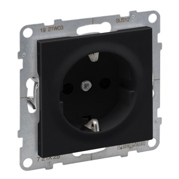 Legrand - Zásuvka domovní SCHUKO 250V/16A SUNO černá