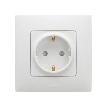 Legrand - Zásuvka domovní SCHUKO s rámečkem NILOE 250V bílá