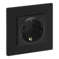 Legrand - Zásuvka domovní SCHUKO s rámečkem NILOE STEP 250V černá