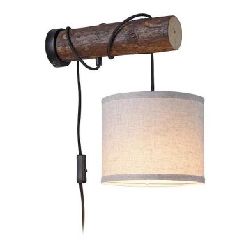 Leuchten Direkt 11235-79 - Nástěnné svítidlo BARK 1xE27/40W/230V dřevo