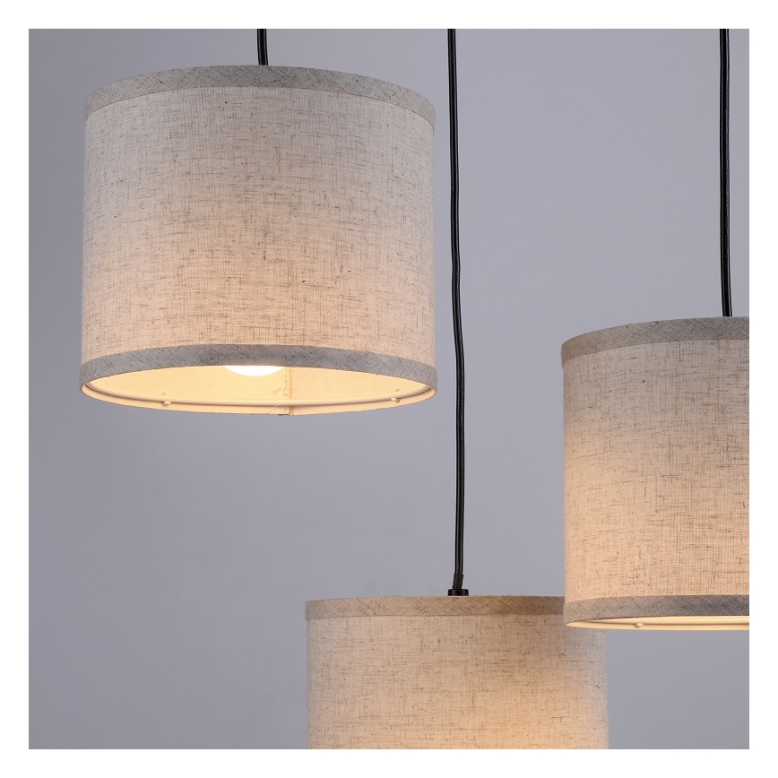 Leuchten Direkt 11236-79 - Lustr na lanku BARK 3xE27/40W/230V dřevo