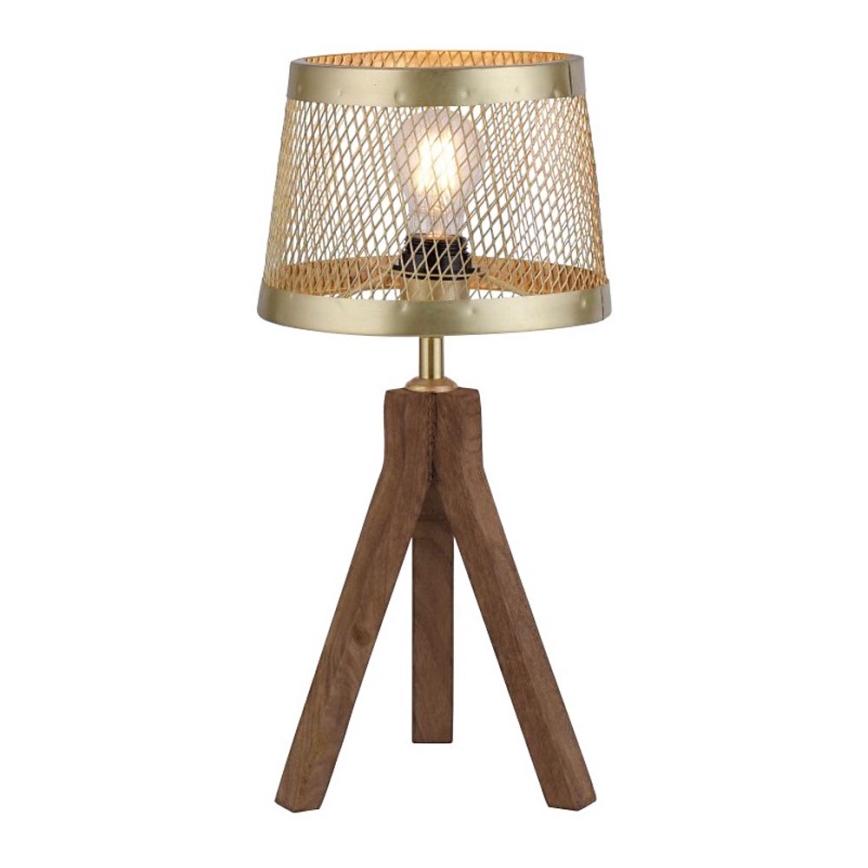 Leuchten Direkt 11423-60 - Stolní lampa FREDERIK 1xE27/60W/230V mangovník