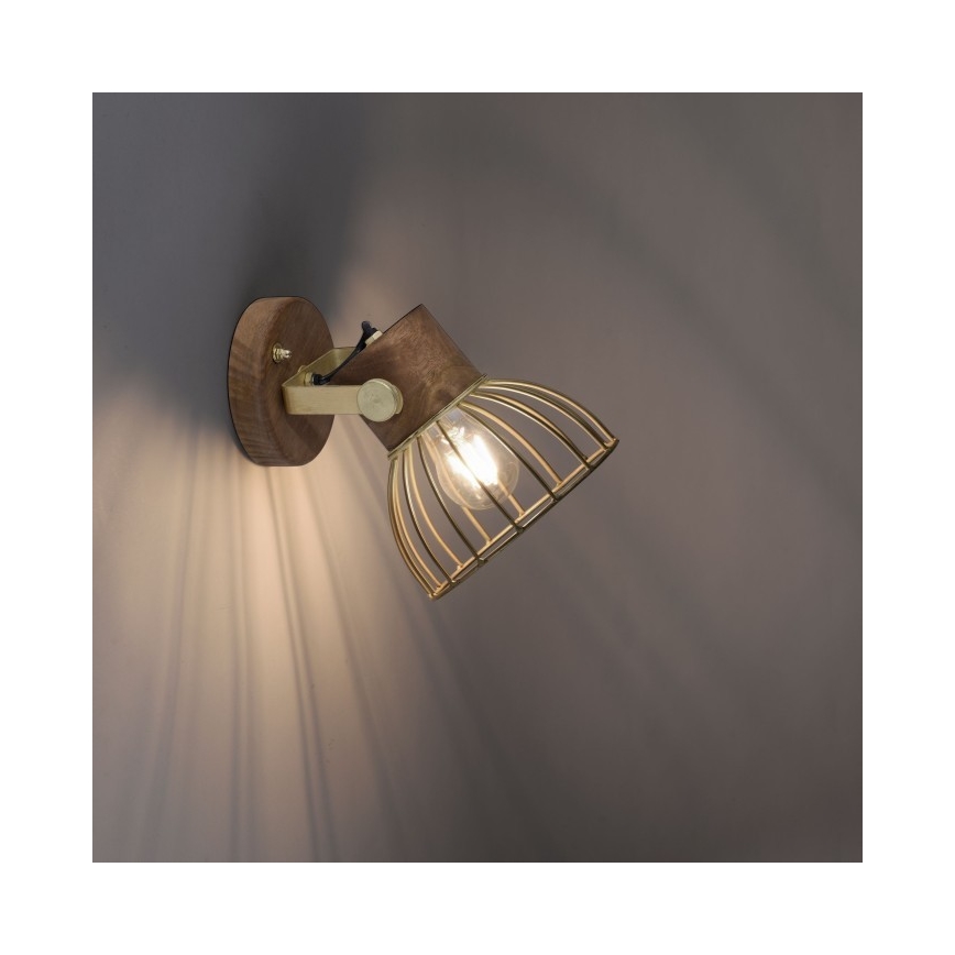 Leuchten Direkt 11486-60 - Nástěnné bodové svítidlo ALAMI 1xE27/25W/230V mangovník
