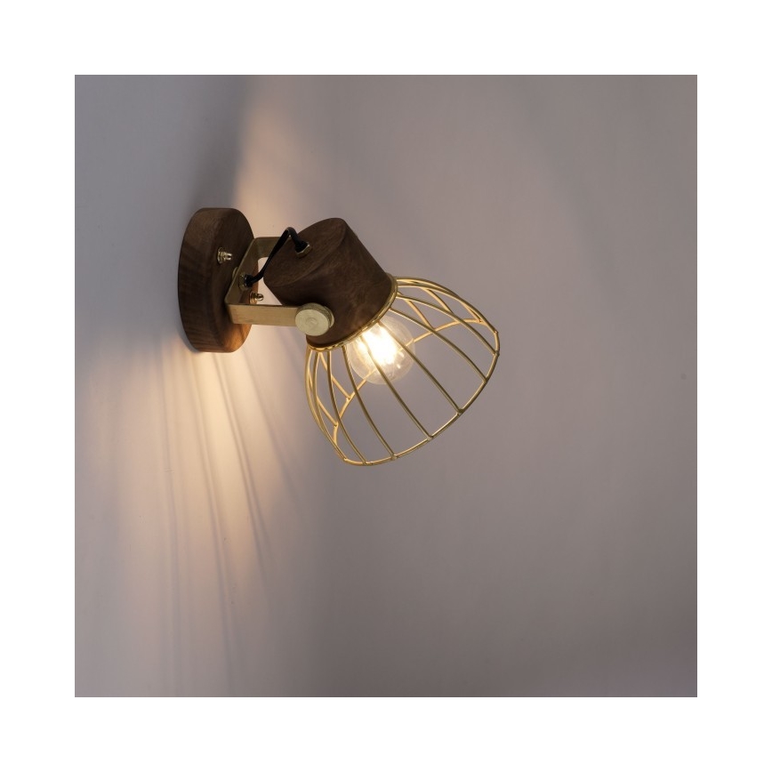 Leuchten Direkt 11486-60 - Nástěnné bodové svítidlo ALAMI 1xE27/25W/230V mangovník