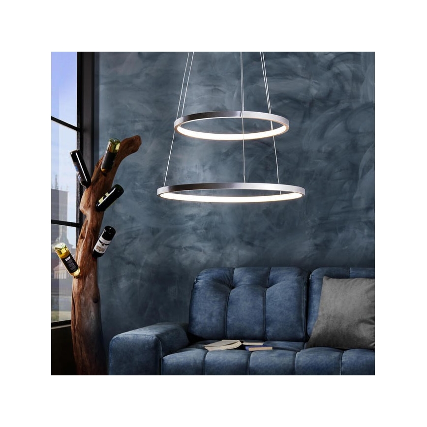 Leuchten Direkt 11525-21 - LED Lustr na lanku CIRCLE 1xLED/15W/230V + LED/25W