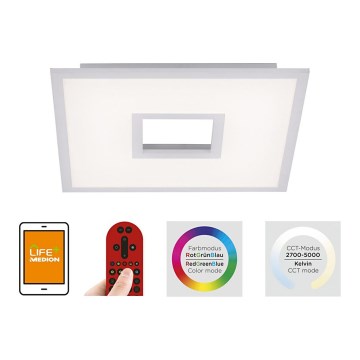 Leuchten Direkt 11645-16 - LED RGB Stmívatelné stropní svítidlo RECESS LED/22,5W/230V + LED/5W + dálkové ovládání