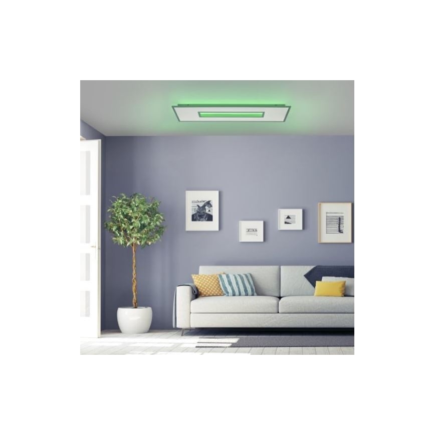 Leuchten Direkt 11646-16 - LED RGB Stmívatelné stropní svítidlo RECESS 1xLED/41W/230V + 1xLED/7,5W + dálkové ovládání