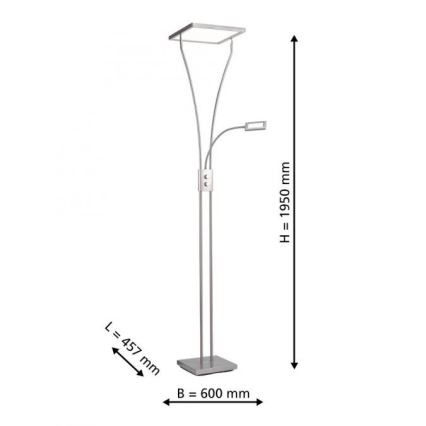 Leuchten Direkt 11722-55 - LED Stmívatelná lampa MARIAN LED/25W/230V + LED/3,6W