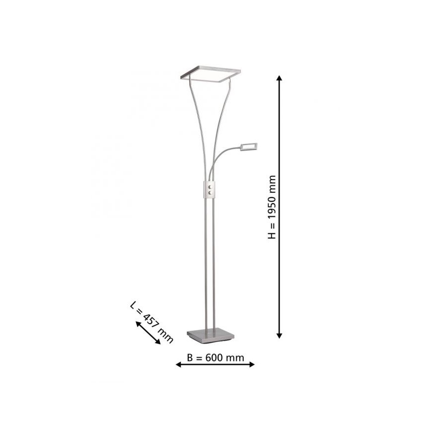 Leuchten Direkt 11722-55 - LED Stmívatelná lampa MARIAN LED/25W/230V + LED/3,6W