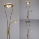 Leuchten Direkt 11778-60 - LED Stmívatelná stojací lampa HELIA LED/16,8W/230V + LED/7,6W zlatá