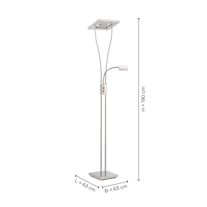 Leuchten Direkt 11780-55 - LED RGB Stmívatelná stojací lampa HELIA LED/16W/230V + 2xLED/4W + dálkové ovládání