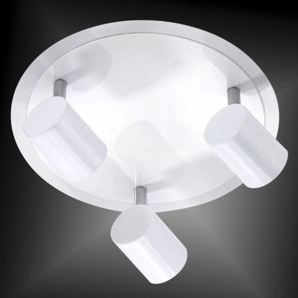 Leuchten Direkt 11943-16 - LED Bodové svítidlo TARIK 3xGU10/5W/230V bílá