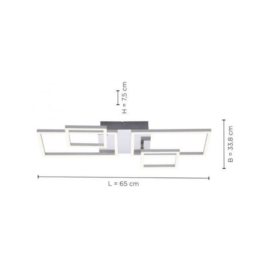 Leuchten Direkt 14030-55 - LED Přisazený lustr IVEN 2xLED/12W/230V + 2xLED/5,5W