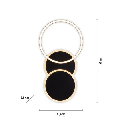 Leuchten Direkt 14116-18 - LED Stropní svítidlo SEVENT LED/25,5W/230V černá