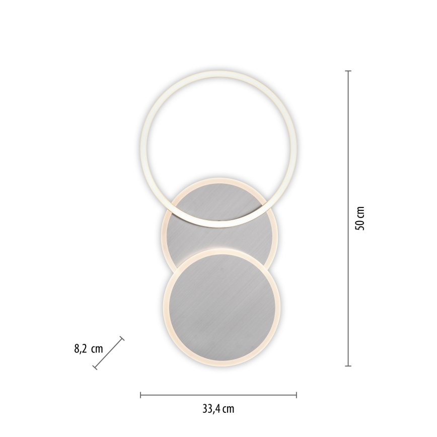 Leuchten Direkt 14116-55 - LED Stropní svítidlo SEVENT LED/25,5W/230V matný chrom