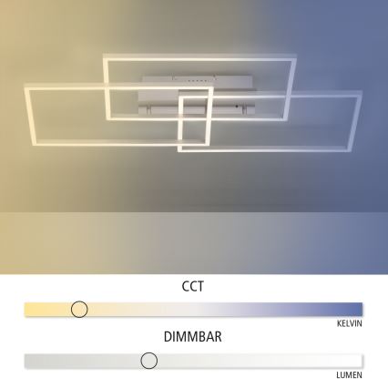 Leuchten Direkt 14150-55 - LED Stmívatelné stropní svítidlo IVEN 3xLED/13W/230V + dálkové ovládání