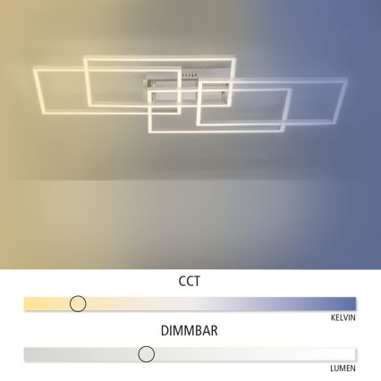 Leuchten Direkt 14151-55 - LED Stmívatelné stropní svítidlo IVEN 4xLED/12W/230V + dálkové ovládání