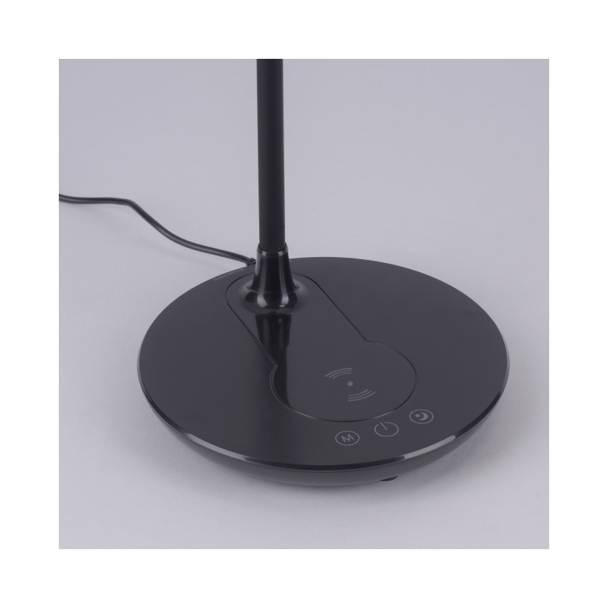 Leuchten Direkt 14416-18 - LED Stmívatelná dotyková stolní lampa s bezdrátovým nabíjením ASTRID LED/5W/230V 3000/4000/5500K + USB