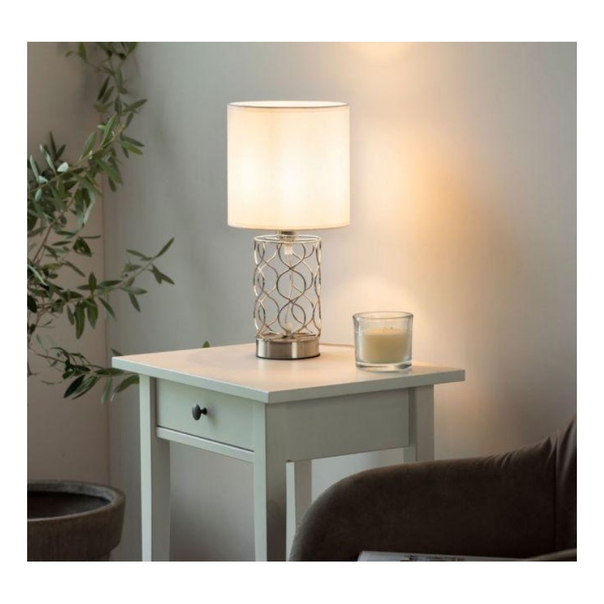 Leuchten Direkt 14615-55 - Stolní lampa DEVA 1xE14/40W/230V matný chrom