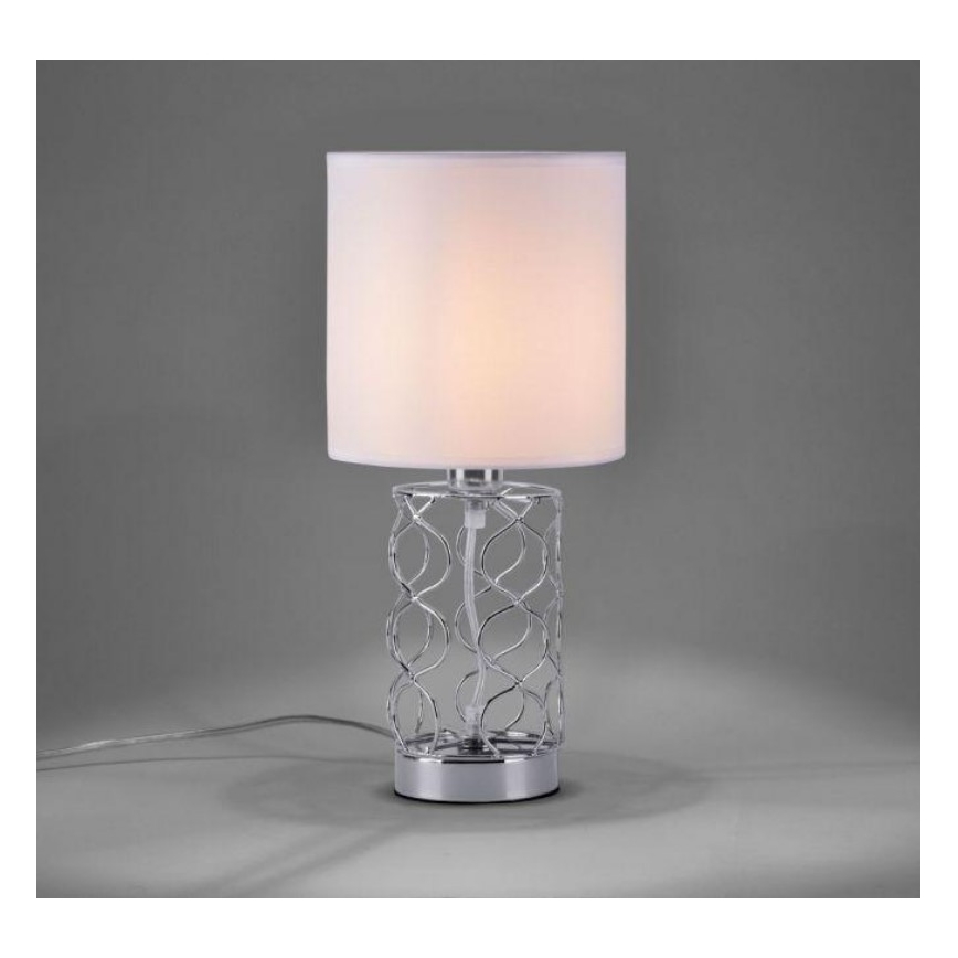 Leuchten Direkt 14615-55 - Stolní lampa DEVA 1xE14/40W/230V matný chrom