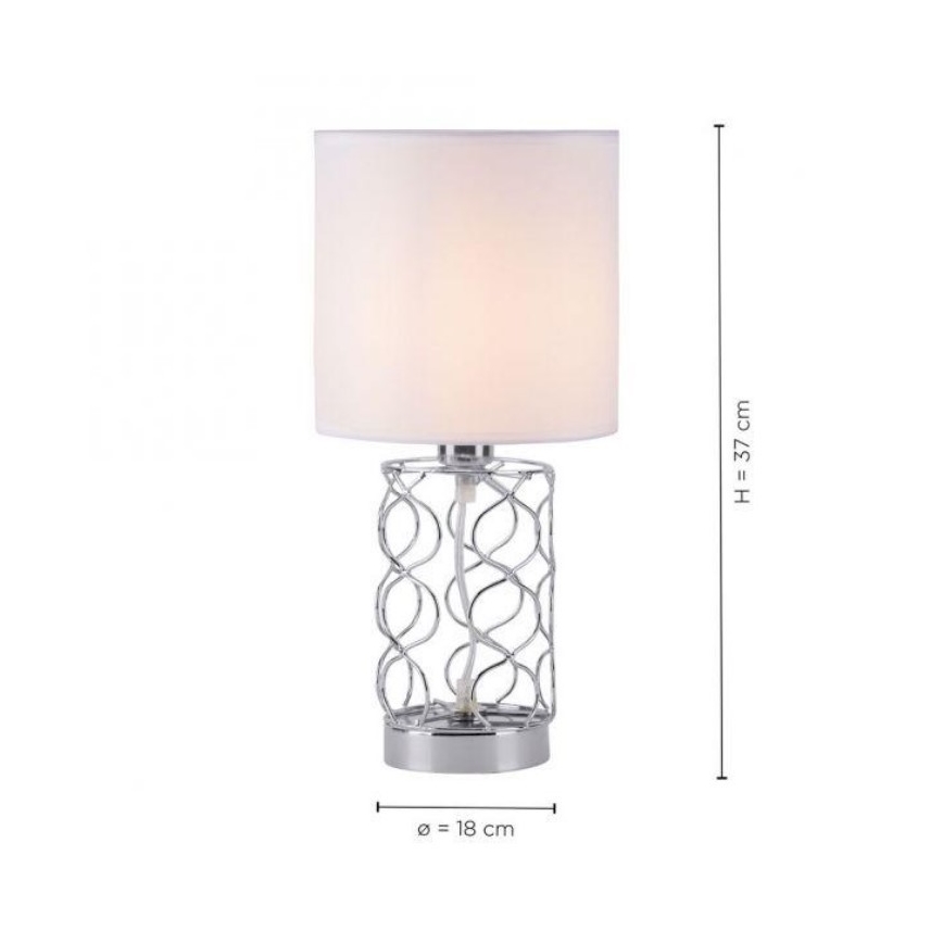Leuchten Direkt 14615-55 - Stolní lampa DEVA 1xE14/40W/230V matný chrom