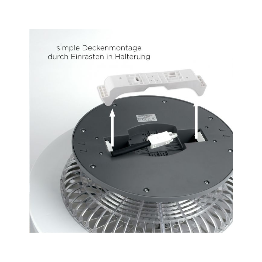 Leuchten Direkt 14645-55 - LED Svítidlo s ventilátorem LEONARD LED/27W/230V