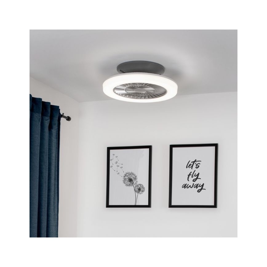 Leuchten Direkt 14645-55 - LED Svítidlo s ventilátorem LEONARD LED/27W/230V