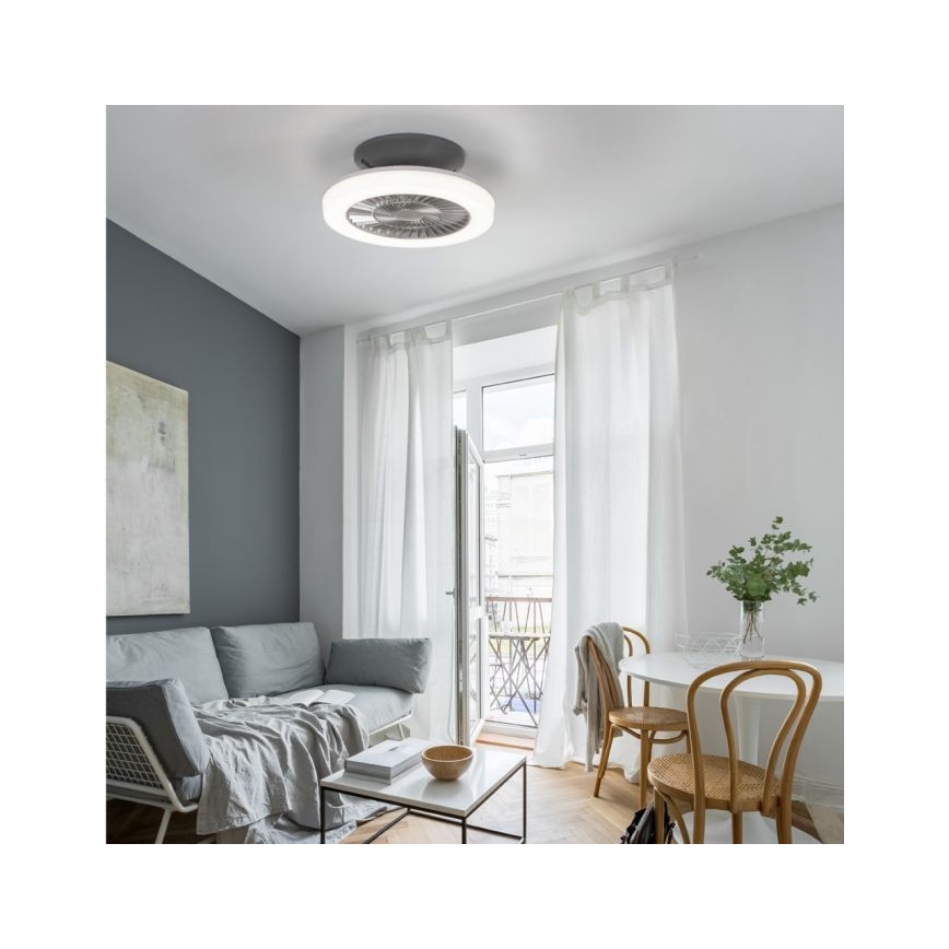 Leuchten Direkt 14645-55 - LED Svítidlo s ventilátorem LEONARD LED/27W/230V