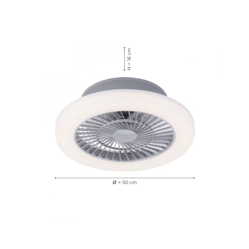 Leuchten Direkt 14645-55 - LED Svítidlo s ventilátorem LEONARD LED/27W/230V