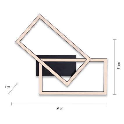 Leuchten Direkt 14692-18 - LED Stmívatelné stropní svítidlo IVEN LED/36W/230V