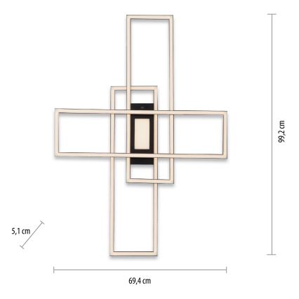 Leuchten Direkt 14693-18 - LED Stmívatelné stropní svítidlo ASMIN LED/48W/230V + dálkové ovládání
