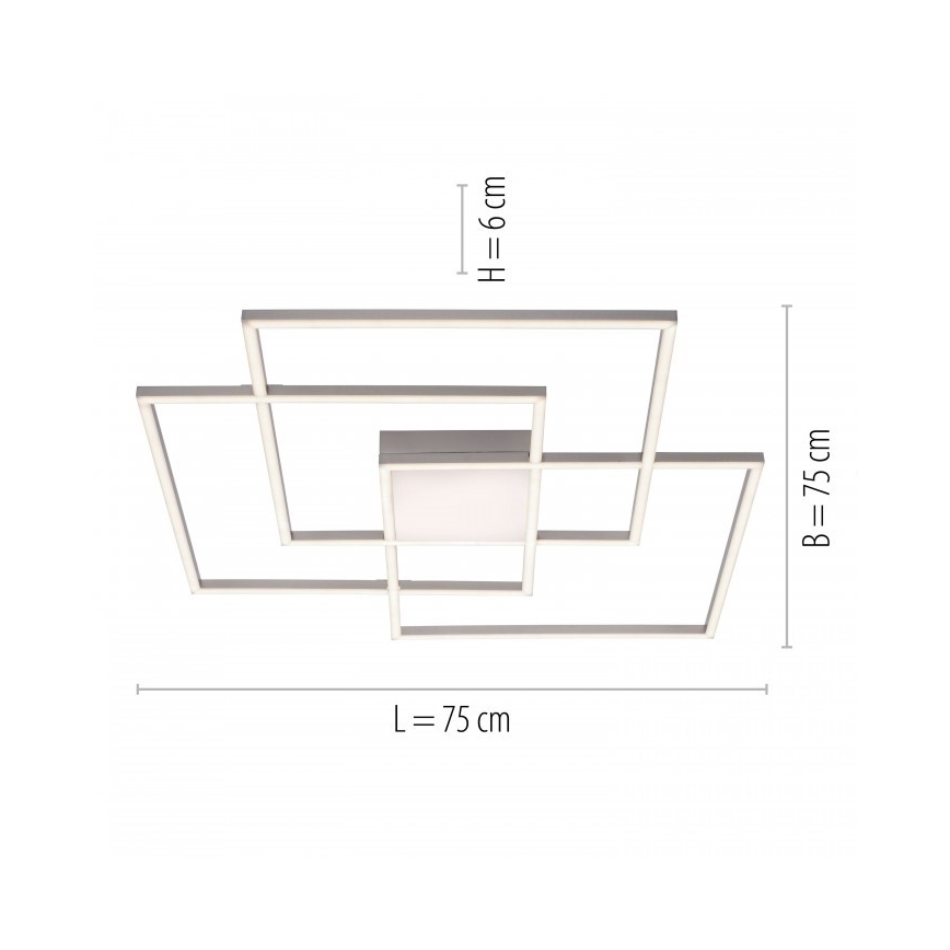 Leuchten Direkt 14713-55 - LED Stmívatelný přisazený lustr ASMIN LED/45W/230V 3000-5000K + dálkové ovládání