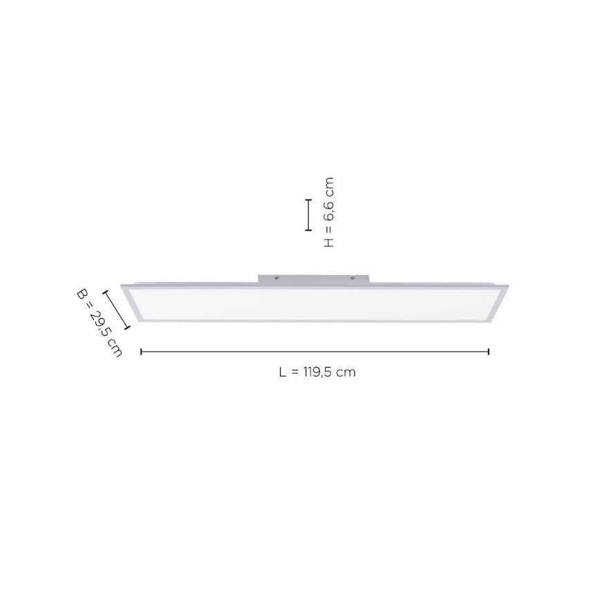 Leuchten Direkt 14757-21 - LED Stmívatelný přisazený panel FLAT LED/36W/230V 2700-5000K stříbrná + dálkové ovládání