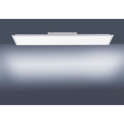 Leuchten Direkt 14757-21- LED Stmívatelný přisazený panel FLAT LED/36W/230V 2700-5000K stříbrná + dálkové ovládání