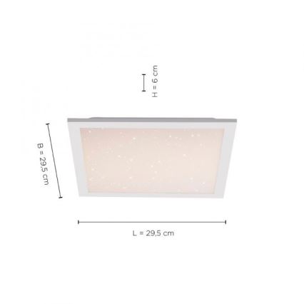 Leuchten Direkt 14760-16 - LED Stmívatelné stropní svítidlo STARRYFLAT LED/20W/230V 2700-5000K + dálkové ovládání