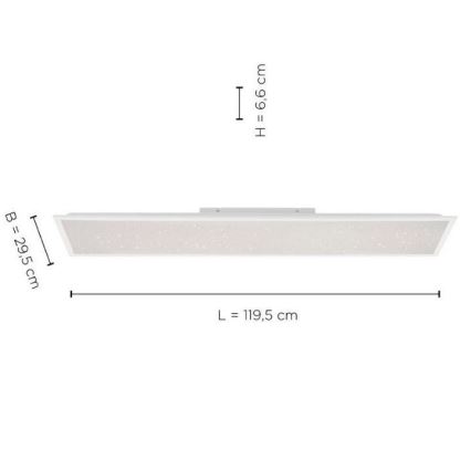 Leuchten Direkt 14762-16 - LED Stmívatelné svítidlo STARRYFLAT LED/36W/230V + dálkové ovládání