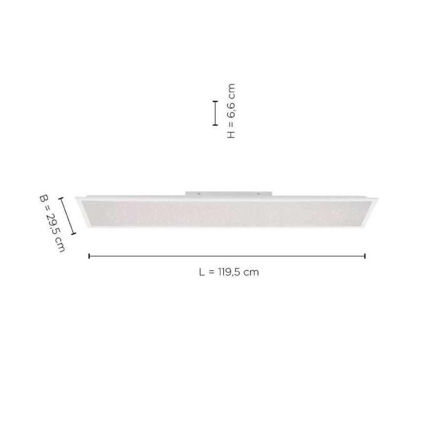 Leuchten Direkt 14762-16 - LED Stmívatelné svítidlo STARRYFLAT LED/36W/230V + dálkové ovládání