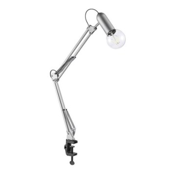 Leuchten Direkt 14773-55 - Stolní lampa s klipem TURN ME 1xE27/60W/230V matný chrom