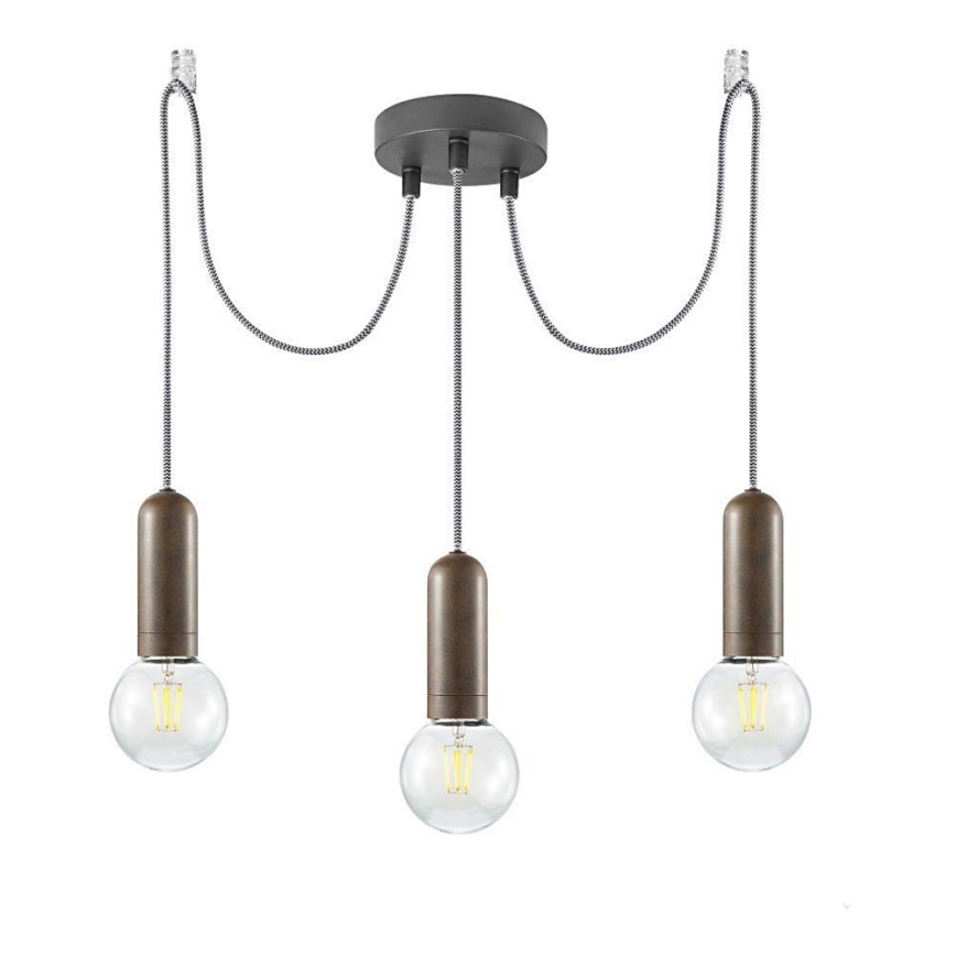 Leuchten Direkt 14776-48 - Lustr na lanku TURN ME 3xE27/60W/230V pavouk