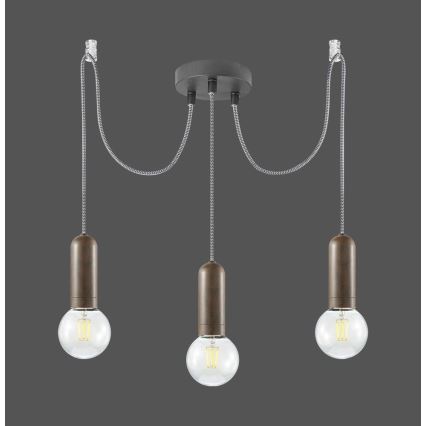 Leuchten Direkt 14776-48 - Lustr na lanku TURN ME 3xE27/60W/230V pavouk