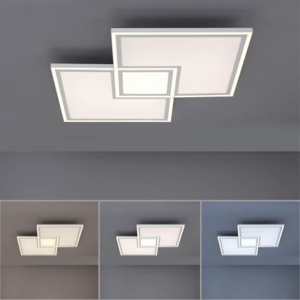 Leuchten Direkt 14855 - 16-LED Stmívatelné stropní svítidlo EDGING LED/51W/230V 2700-5000K + dálkové ovládání