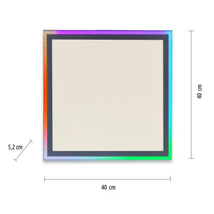 Leuchten Direkt 14900-16 - LED RGB Stmívatelné stropní svítidlo EDGING LED/24W/230V + dálkové ovládání