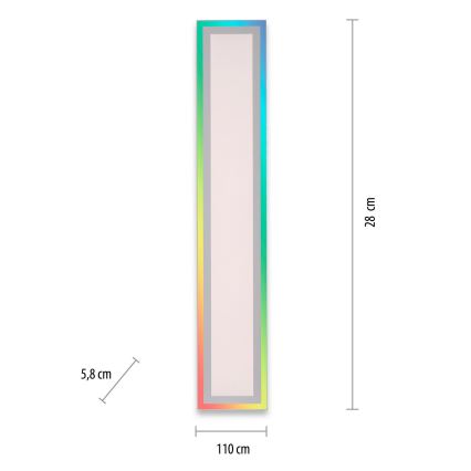 Leuchten Direkt 14901-16 - LED RGB Stmívatelné stropní svítidlo EDGING LED/24W/230V + dálkové ovládání