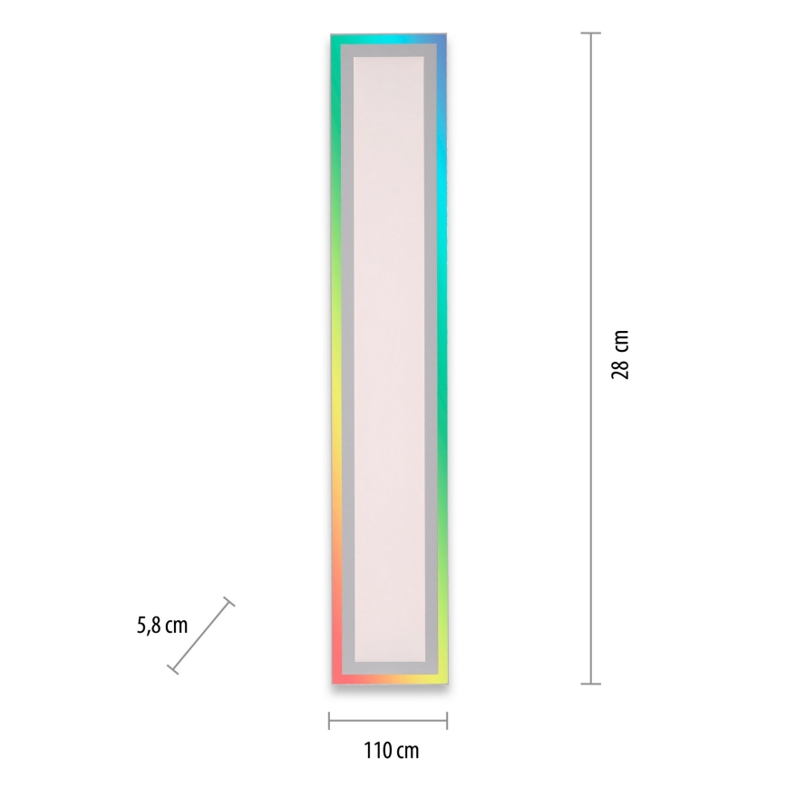 Leuchten Direkt 14901-16 - LED RGB Stmívatelné stropní svítidlo EDGING LED/24W/230V + dálkové ovládání
