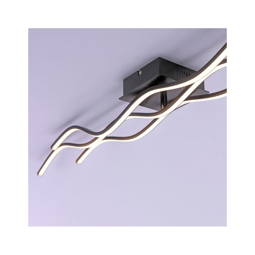 Leuchten Direkt 15167-18-LED Přisazený lustr WAWE 2xLED/12,5W/230V+LED/17W černá