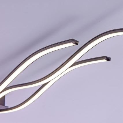 Leuchten Direkt 15167-18-LED Přisazený lustr WAWE 2xLED/12,5W/230V+LED/17W černá