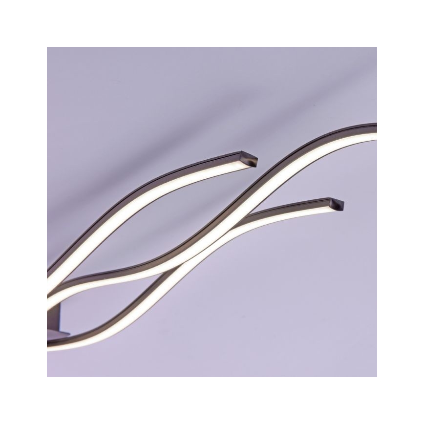 Leuchten Direkt 15167-18-LED Přisazený lustr WAWE 2xLED/12,5W/230V+LED/17W černá