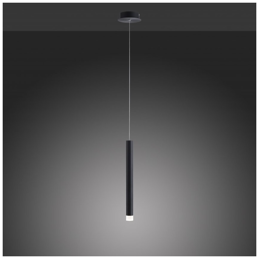 Leuchten Direkt 15202-18 - LED Lustr na lanku BRUNO LED/4,8W/230V černá