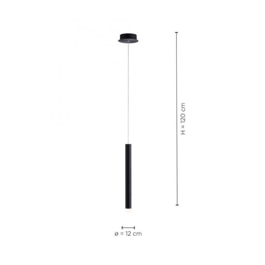 Leuchten Direkt 15202-18 - LED Lustr na lanku BRUNO LED/4,8W/230V černá